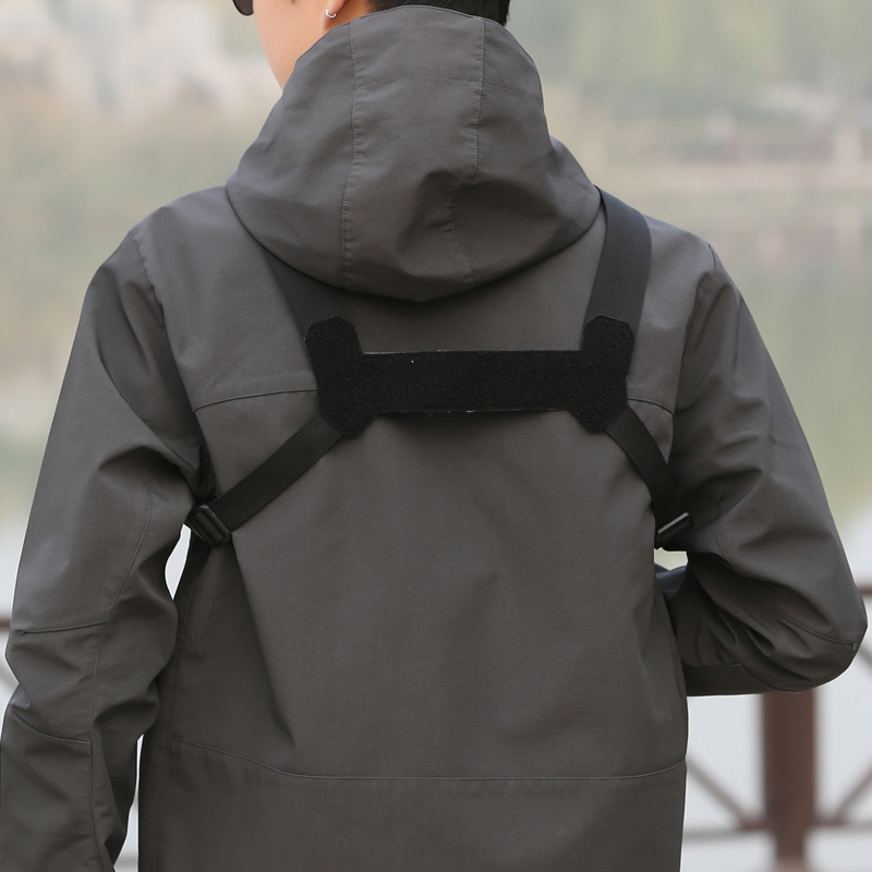 スポーツやアウトドア活動用のウエストバッグ付き多機能チェストベスト男性用バッグ bolso de pecho sac homme 가방 сумка bolsa