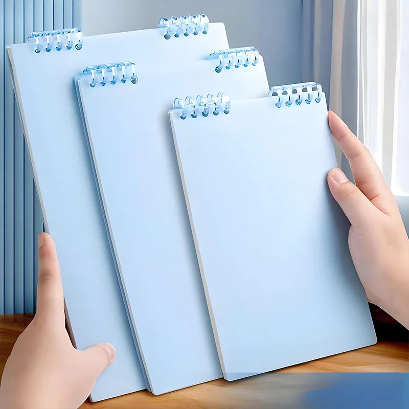 Top-Flip Loose-Leaf Notebook – Wooden, 360° Flipping, Double-Sided No Ink Leakage, Office Essential