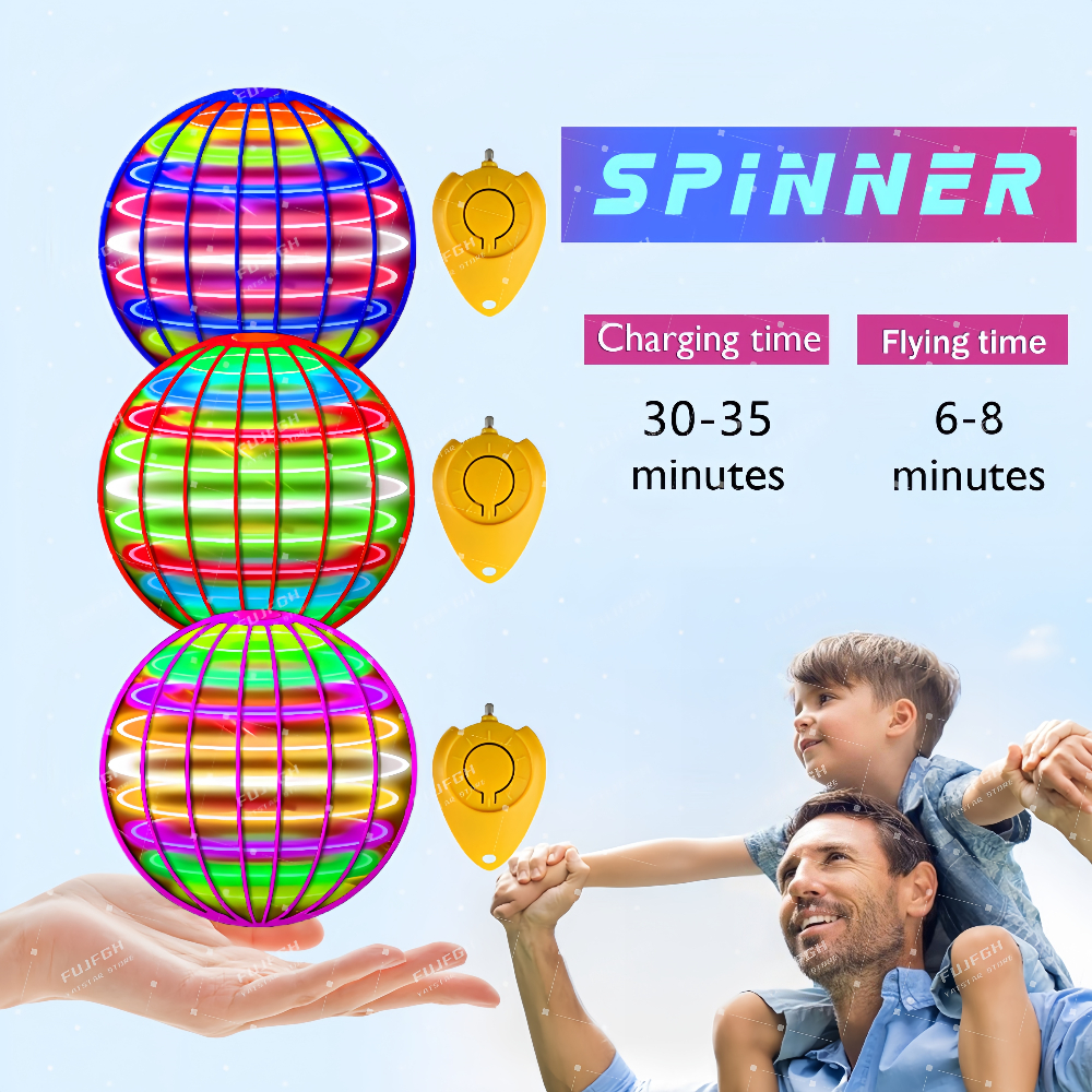 Flying Ball Boomerang Drone Flyorb Magic With LED Lights Gift Hover Ball Fly Nova Orb Flying Spinner Fidget Children Family Toys