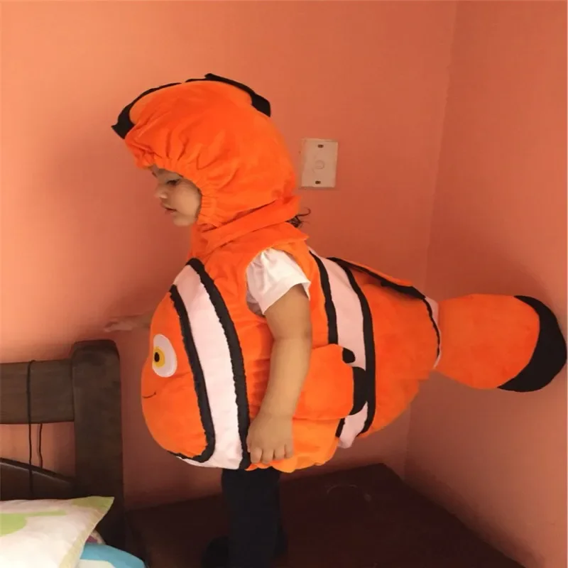 ภาพยนตร์ Finding Nemo บทบาทเล่นเครื่องแต่งกายเด็กวัยหัดเดิน School Party Jumpsuit อะนิเมะปลาการ์ตูนเด็กฮาโลวีนคริสต์มาสปีใหม่ของขวัญ