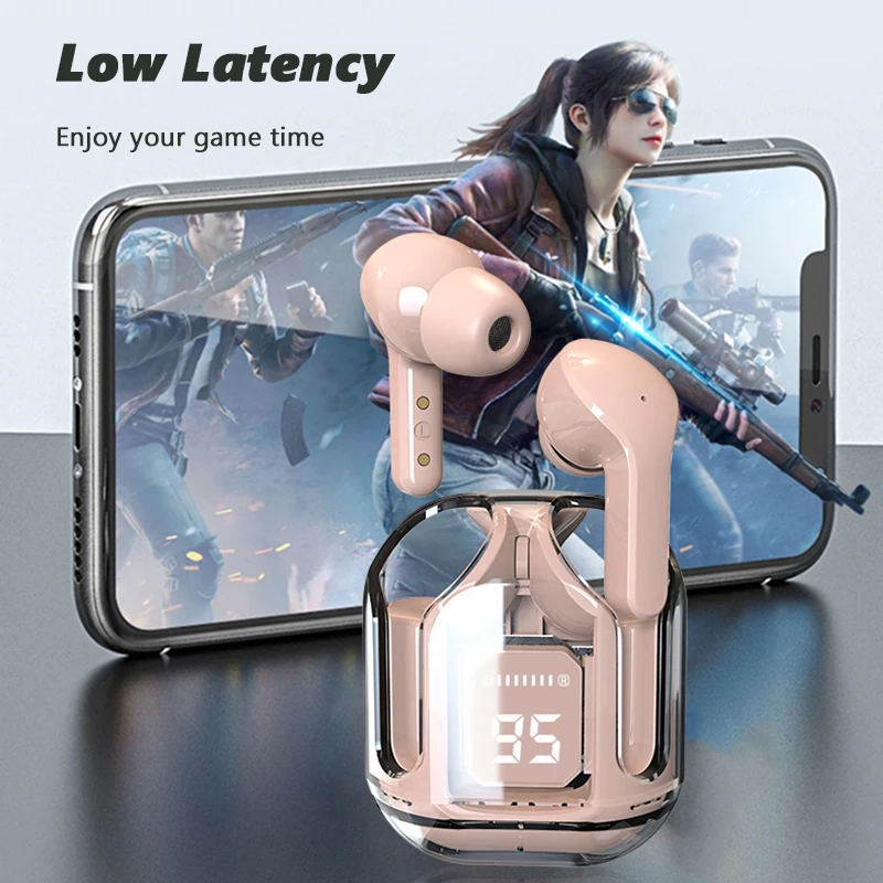 Auriculares inalámbricos con Bluetooth 5,3, dispositivo de audio deportivo con pantalla táctil inteligente, HIFI, estéreo, baja latencia, colorido, para juegos