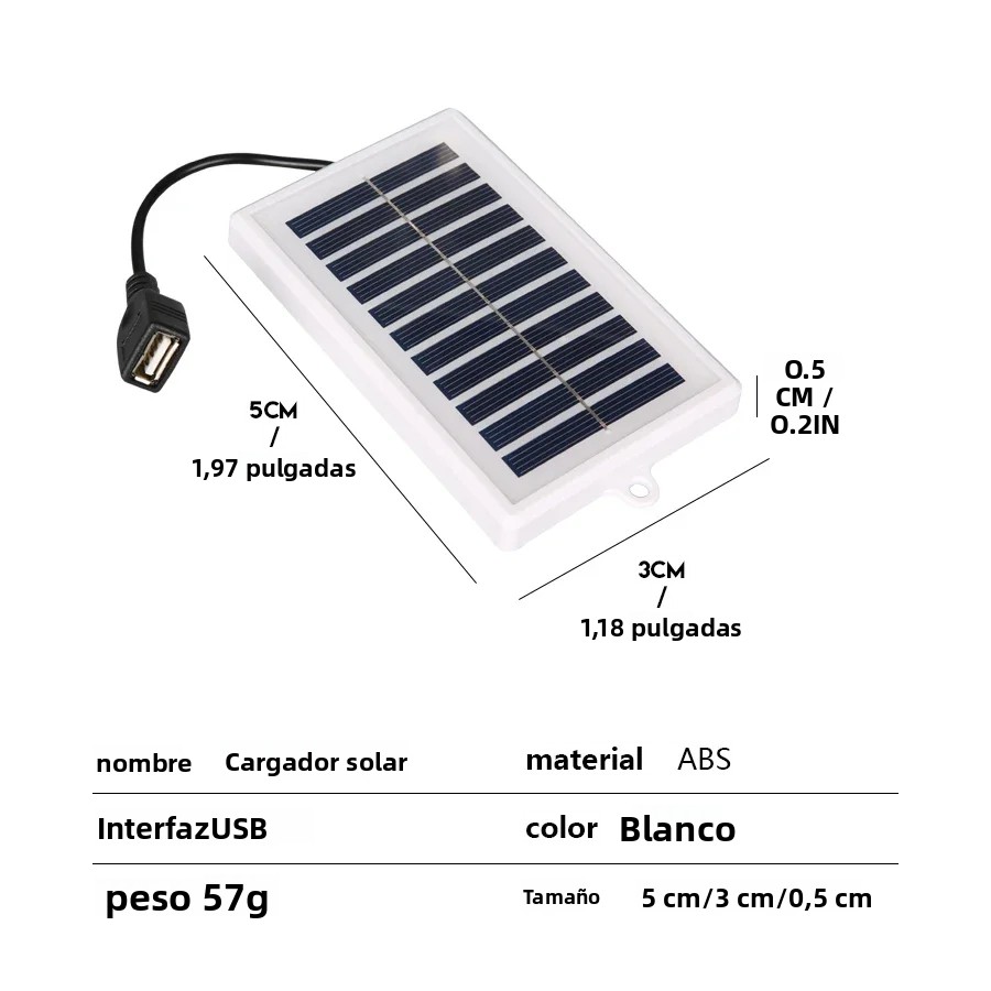 Cargador Solar portátil, salida USB para uso en exteriores, para viajes y Camping, linterna, carga de ventilador, 1/2 Uds.