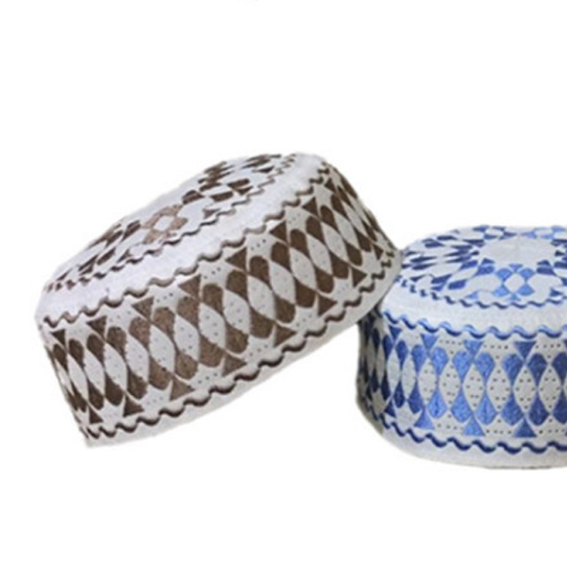 BOHOWAII Hồi Giáo Cầu Nguyện Nón Nam Bonnet Hồi Giáo Do Thái Nắp Tiếng Ả Rập Thêu Bò Chapeau Musulman Mũ Đợi Đầu Đa Năng