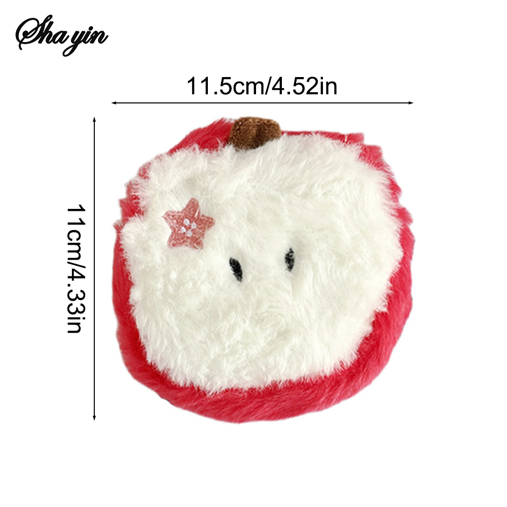 Cute Girl Heart Fruit And Vegetable Plush Coin Purse Mini Change Earphone Cable Storage Bag