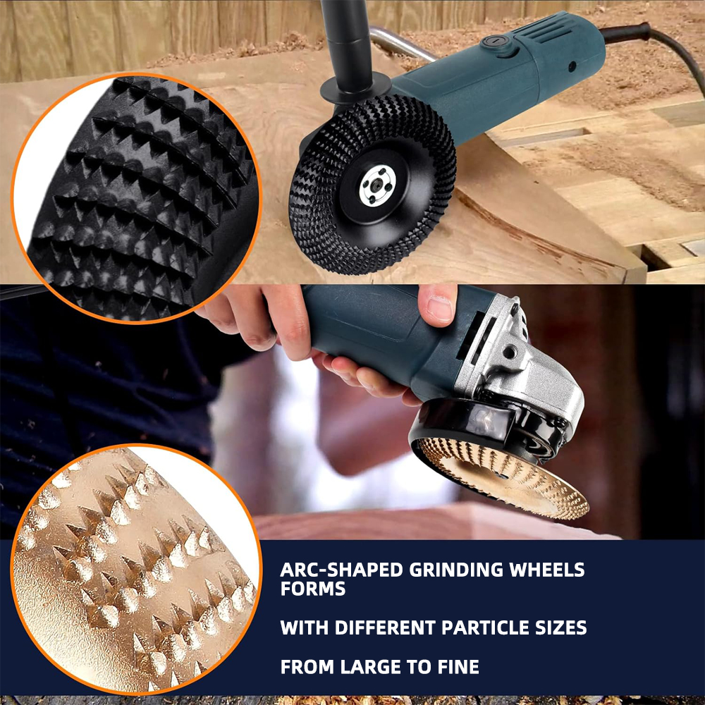 5 uds rueda de pulido de madera disco giratorio amoladora angular juego de tallado de madera herramienta de lijado herramientas de disco abrasivo para cortar
