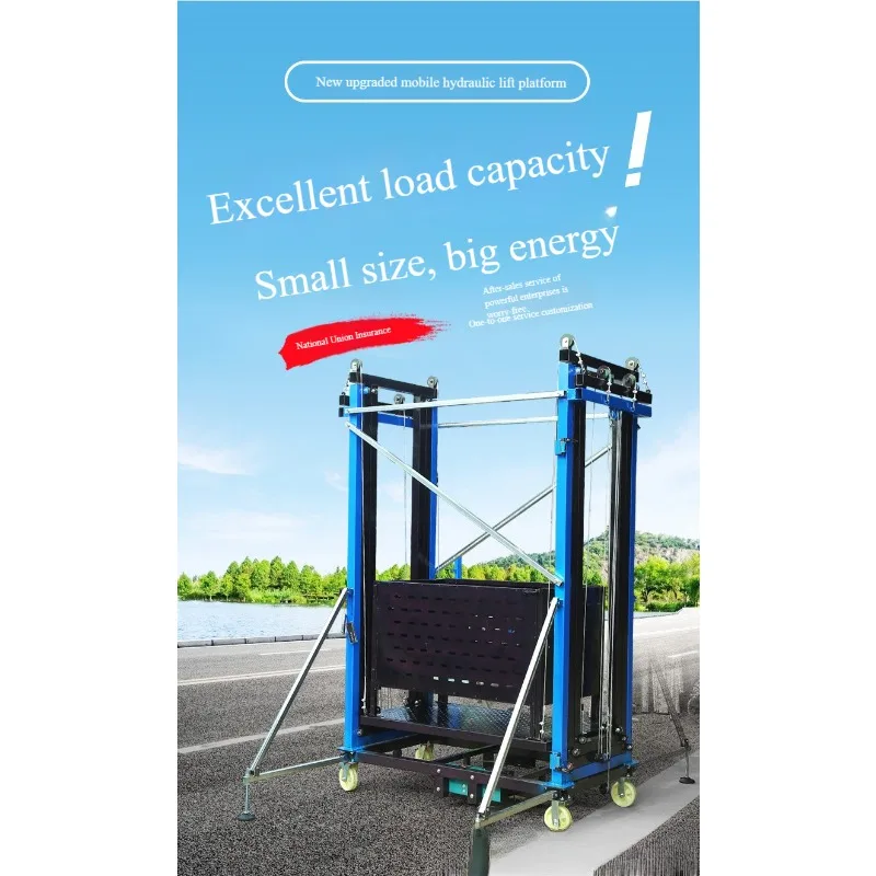 FOB Foldable Electric Lifting Platform Mobile Remote Control Scaffolding Mini Hoist For Building Construction Repair