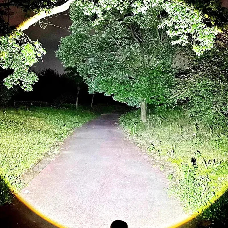 Lanternas led mais poderosas de 10000lm, tática, 15000mah, bateria embutida, luz de flash, holofotes de emergência, 4km, presentes de feriado