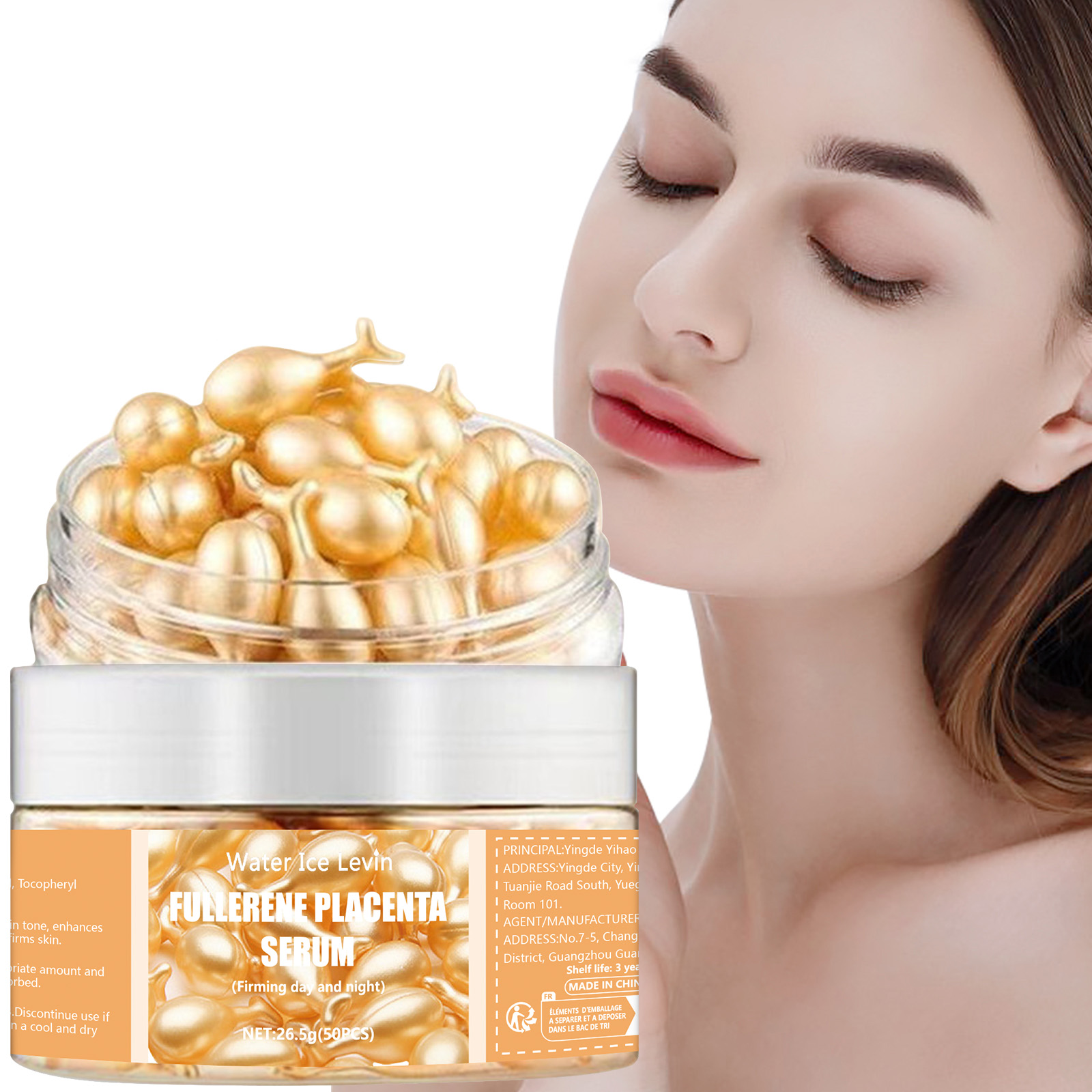 50 ชิ้น Collagen Face Care แคปซูลเซรั่มจุดสิวริ้วรอย Remover Firming Whitening Hyaluronic Acid Essence Skin Care สไตล์ใหม่