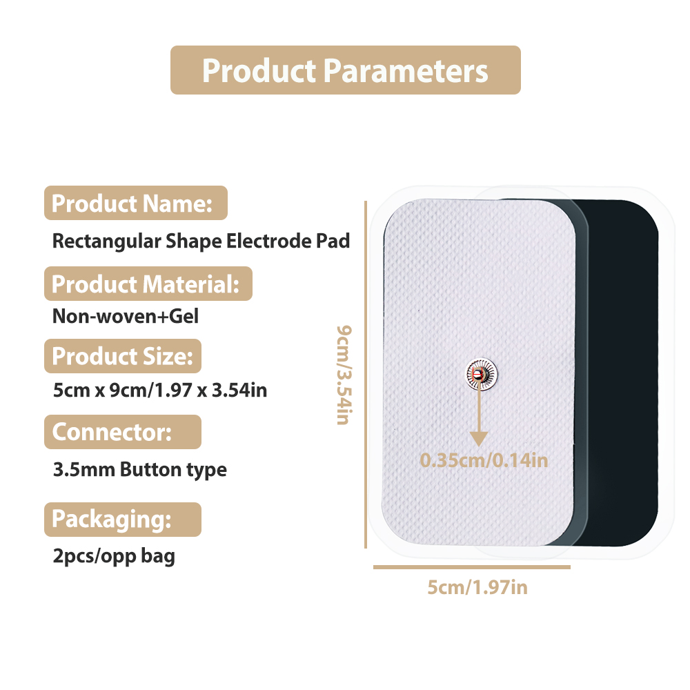TENS Electrode Pad Self กาว Tens Pulse Massager กายภาพบําบัด EMS กระตุ้นกล้ามเนื้อเปลี่ยนเจล Patch สติกเกอร์นวด