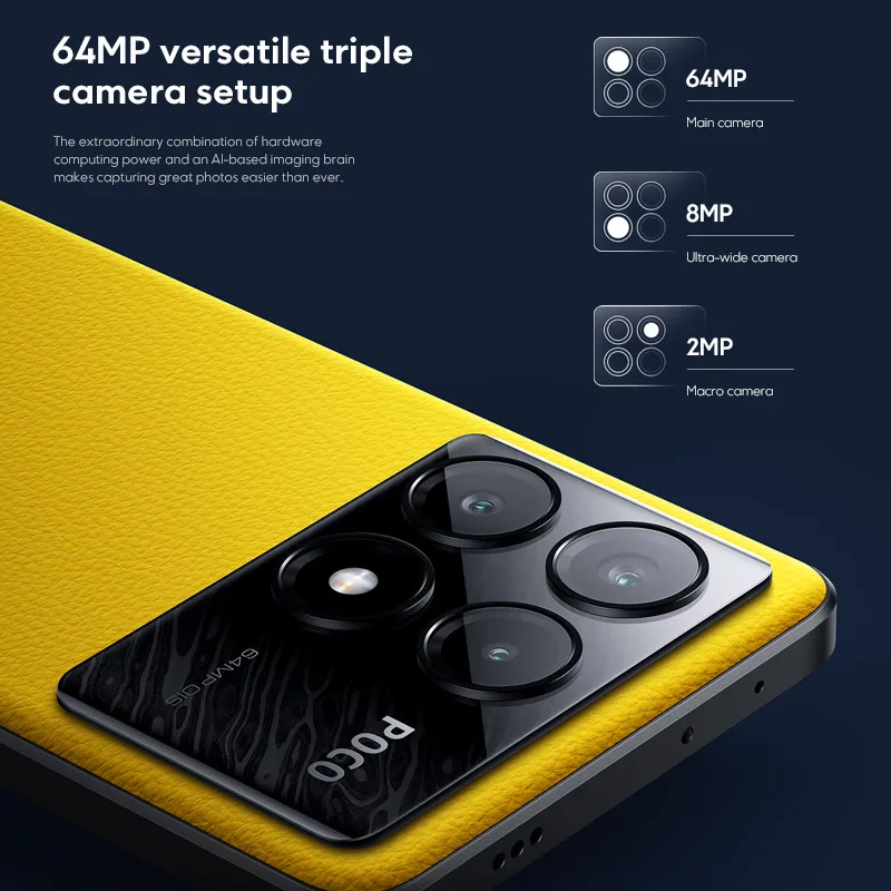 Глобальная версия POCO X6 Pro 5G Смартфон Размер 8300-Ультра 120 Гц AMOLED Камера 64 МП Зарядка 67 Вт Аккумулятор 5000 мАч NFC