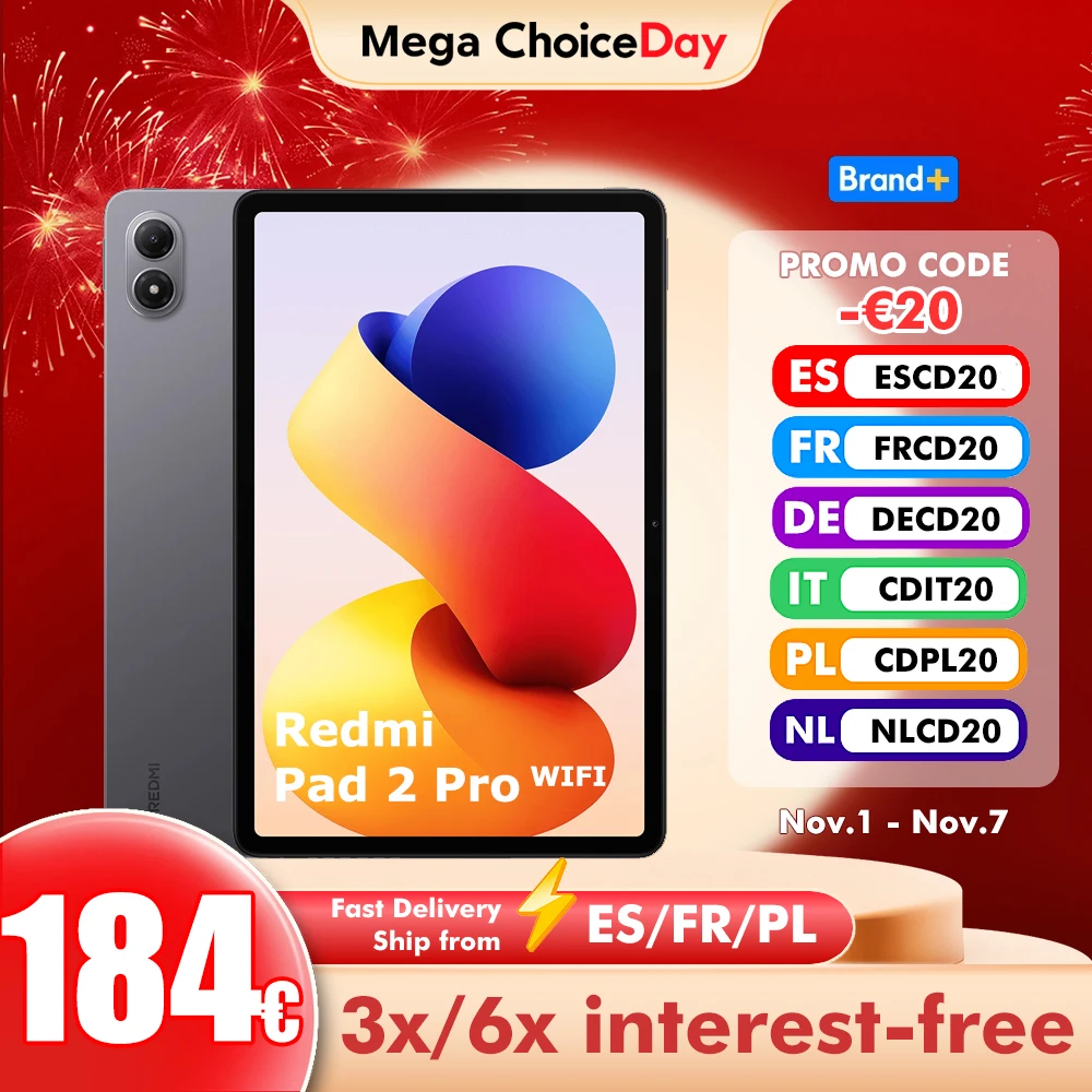 Xiaomi Redmi Pad 2 Pro WIFI 6 GB/128 GB 8 GB/256 GB 12,2 Zoll 2,5 K Display 12000 mAh Akku