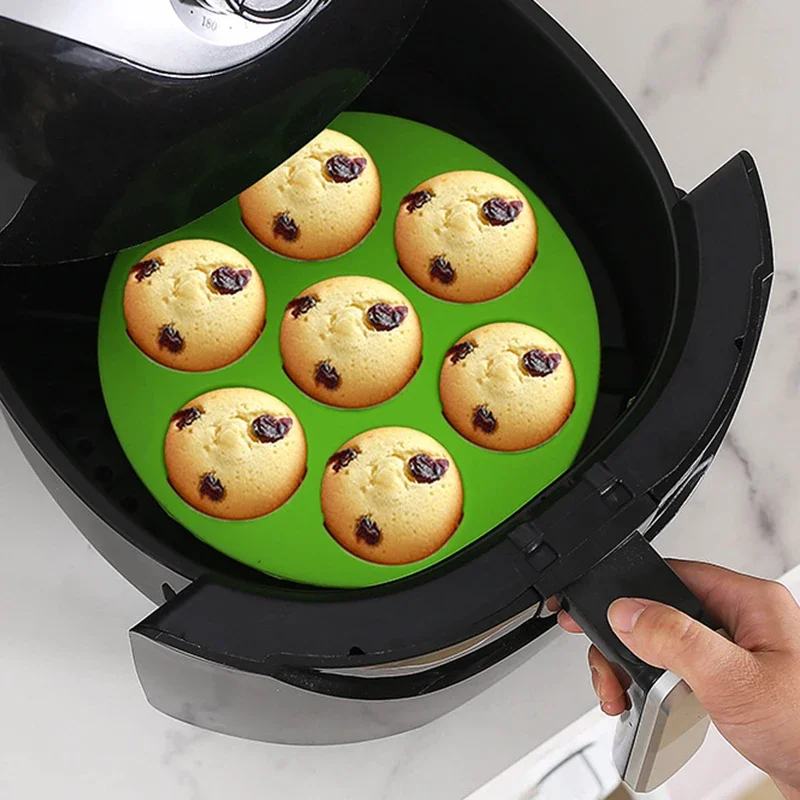 Friteuse à Air, Cage à frire, plat de cuisson, plateau, accessoires de Pot, moule à muffins à gâteau en Silicone, outil de fournitures de cuisine simples à faire soi-même