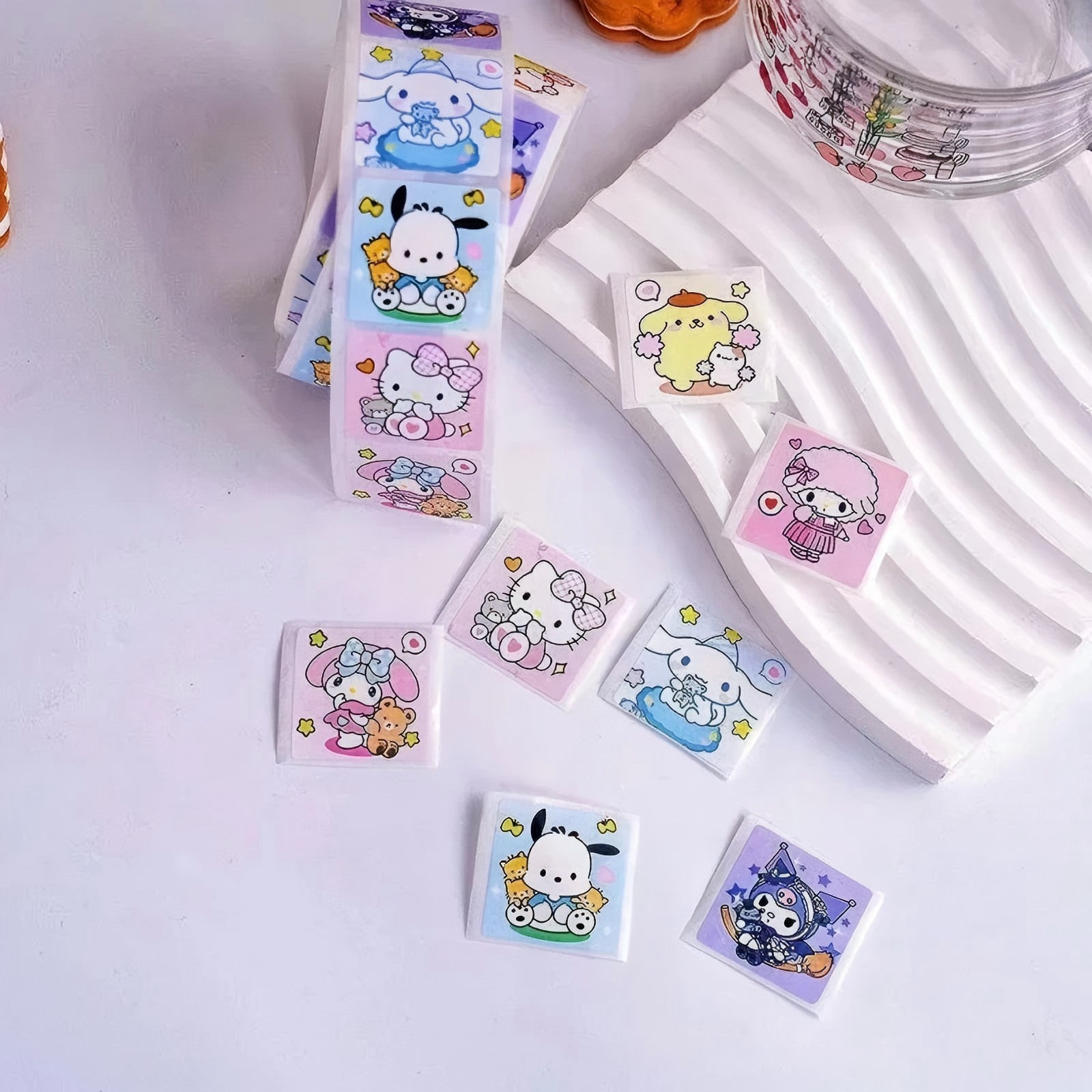 サンリオステッカー 500 枚 - ハローキティ クロミ メロディー 漫画セット、かわいいアニメ日記ボーナスギフト 子供用、子供のおもちゃ