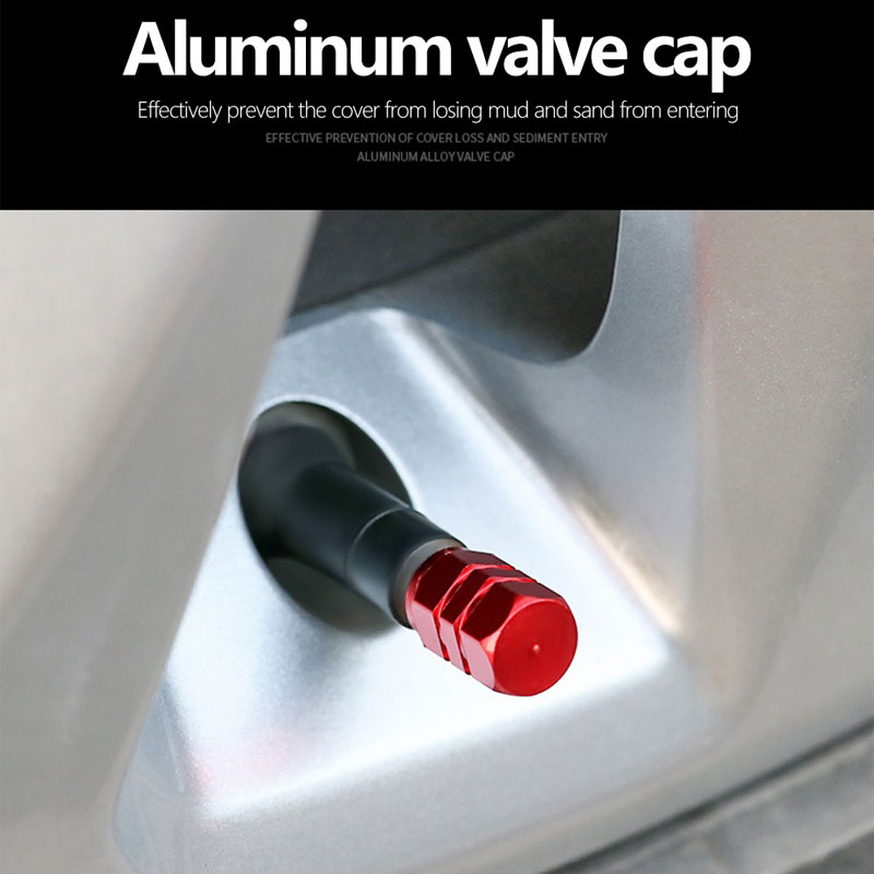 Tapas de válvula de neumático de coche de aleación de aluminio, cubierta de vástago de llanta de neumático impermeable Airdust para automóviles, motocicletas y bicicletas, 4 Uds.