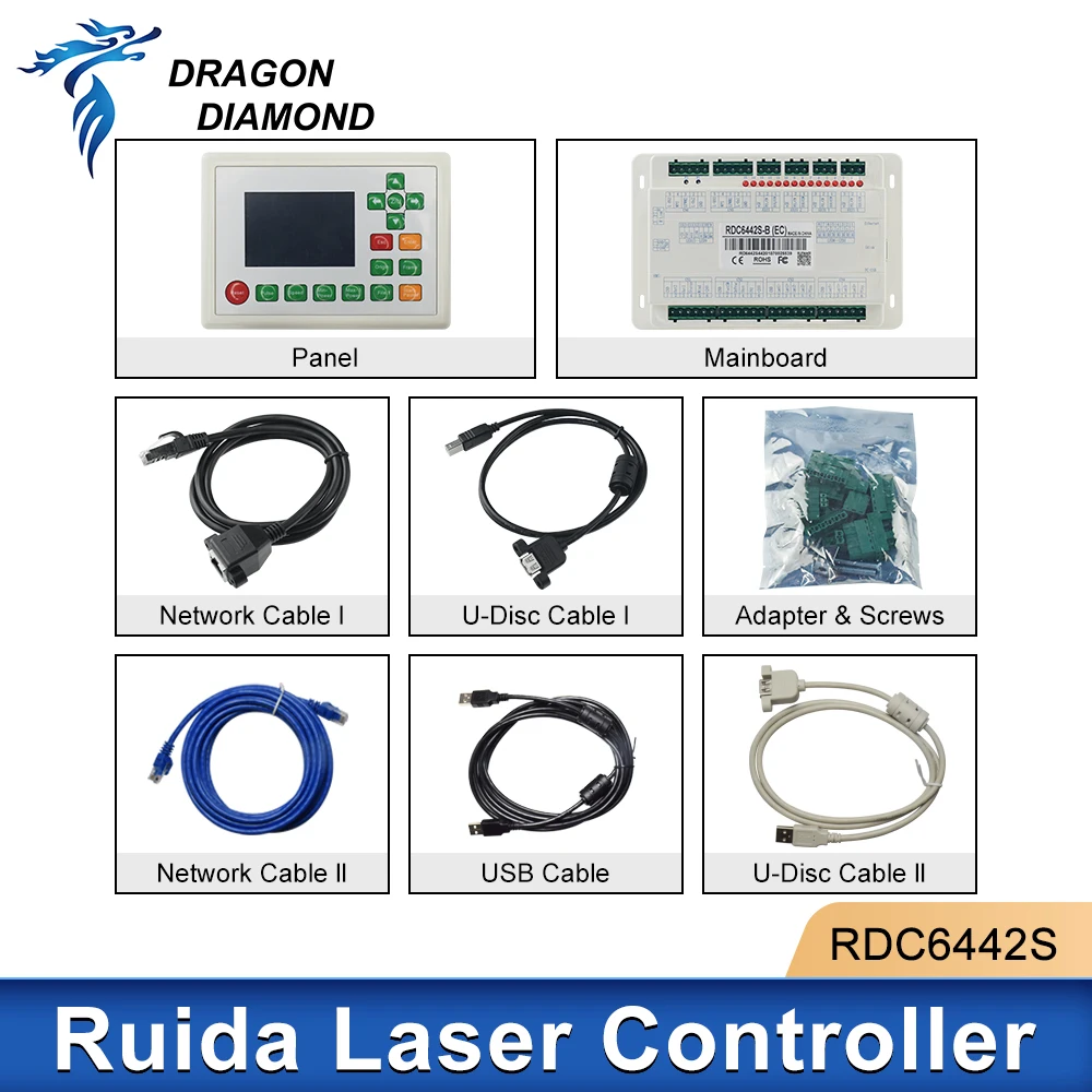 Лазерный контроллер Ruida Co2, системные панели DSP, пленочная мембрана RDC6442S для лазерного гравера и режущего станка RDC 6442 6442G 6442S