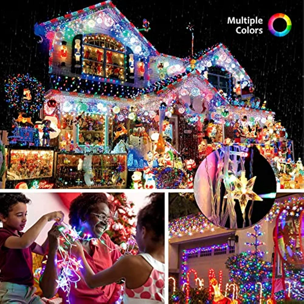 クリスマスデコレーションライト屋外 20 メートル 864 LED ストリート花輪つららライト屋外防水カーテン妖精ストリングライト