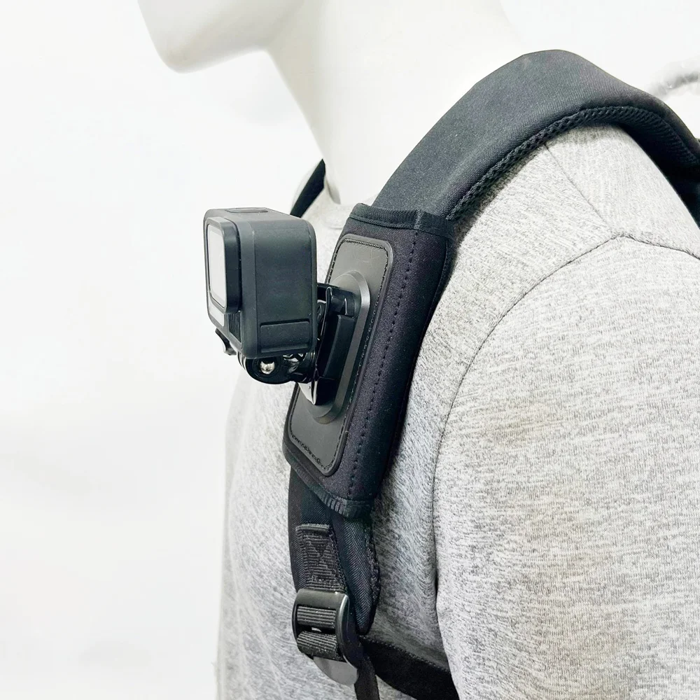 360 Rotation Bag Backpack Shoulder Strap Mount Holder for GoPro Hero 13 12 11 10 9 DJI Action 5 Pro 4 Insta360 X4 X3 Holders