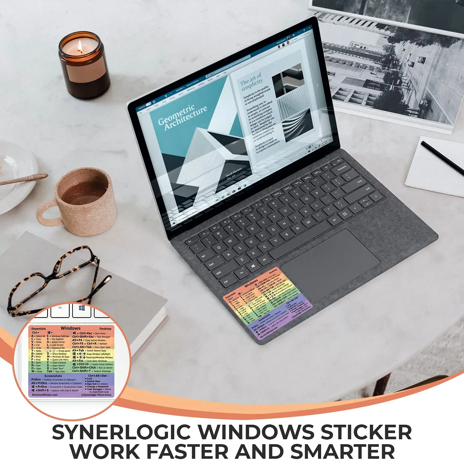 Shortcuts Sticker for Apple Mac OS System, 2023 New Shortcut key sticker for 13-16" MacBook Pro 13 /Air 13  Windows Palm Rest