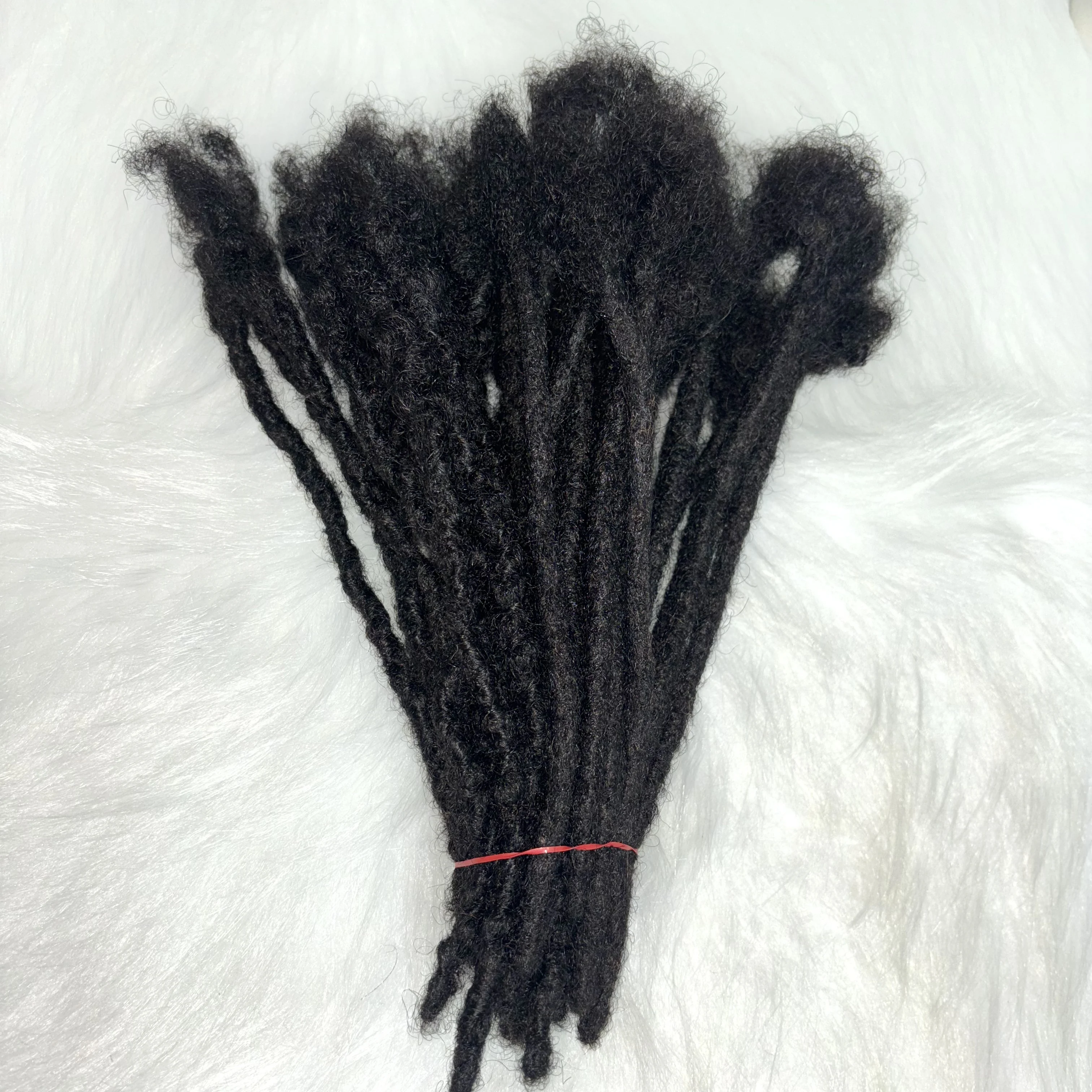 Extensions de Dreadlock vrais cheveux humains pour homme/femmes 0.6 cm de largeur Extensions Loc permanentes 20 brins 8 pouces Dreadlock brésilien