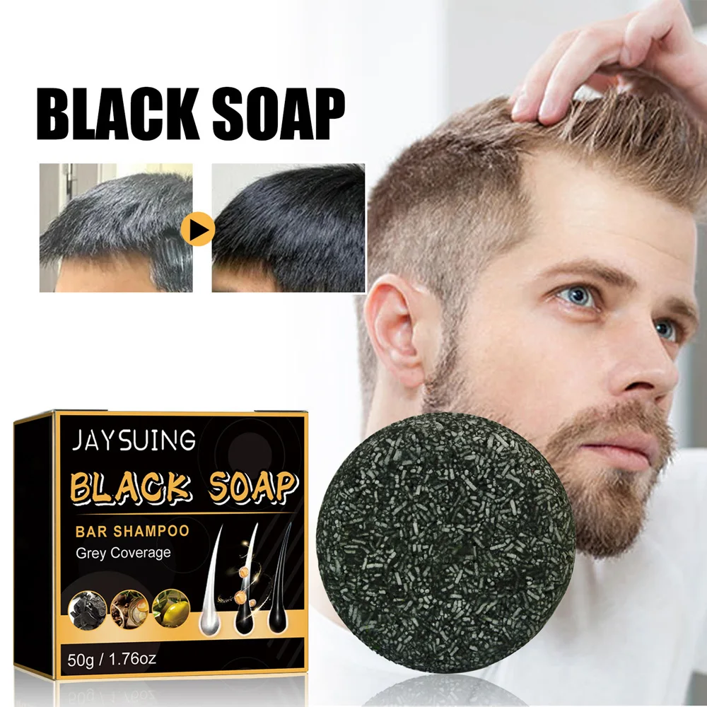 Shampoing pour cheveux, savon noir Polygonum Multiflorum, savon réparateur pour cheveux blancs, ensemble de soins capillaires, nourrissant, Anti-pelliculaire, teinture pour cheveux
