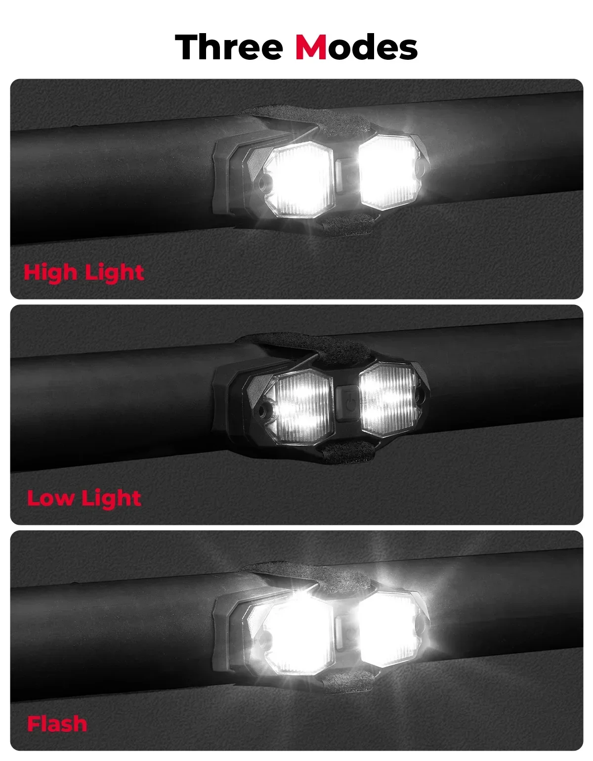 KEMiMOTO-UTV Dome Light, com fio se Encaixa 1.5 "-2" Barras de rolo, compatível com Can-Am Maverick X3, 600mAh, recarregável, alumínio, LED