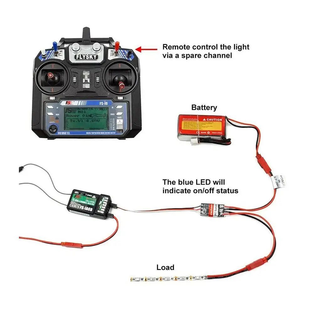 Hoge stroom afstandsbediening Elektronische schakelaar Luchtmodel Plantbescherming RC Drone Waterpomp PWM Signaalcontrole