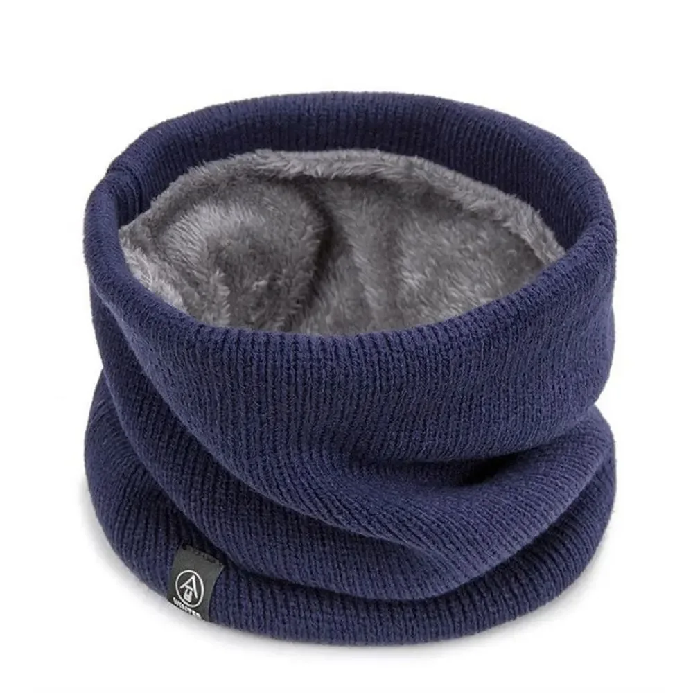 Bufanda con anillo de invierno cálida de felpa de Cachemira Lisa Unisex, máscara facial completa tejida para hombres y mujeres, bufandas para el cuello, Bufanda, silenciador grueso, nuevo