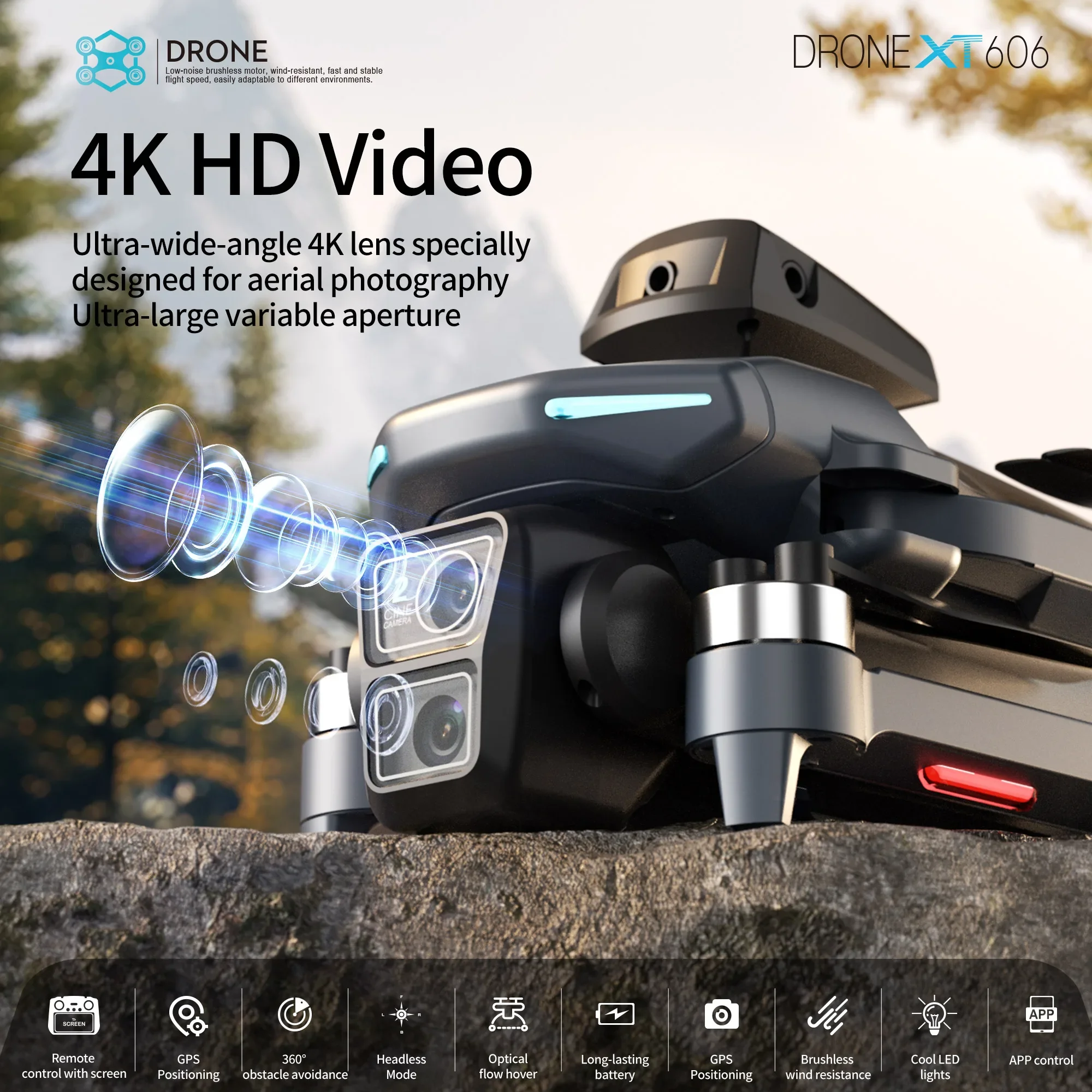 Xiaomi XT606 MAX GPS Drone 4k Professional 8K HD Camera FPV Wish Screen Drone 360° Obstacle Avoidance Quadcopter Toys Dron