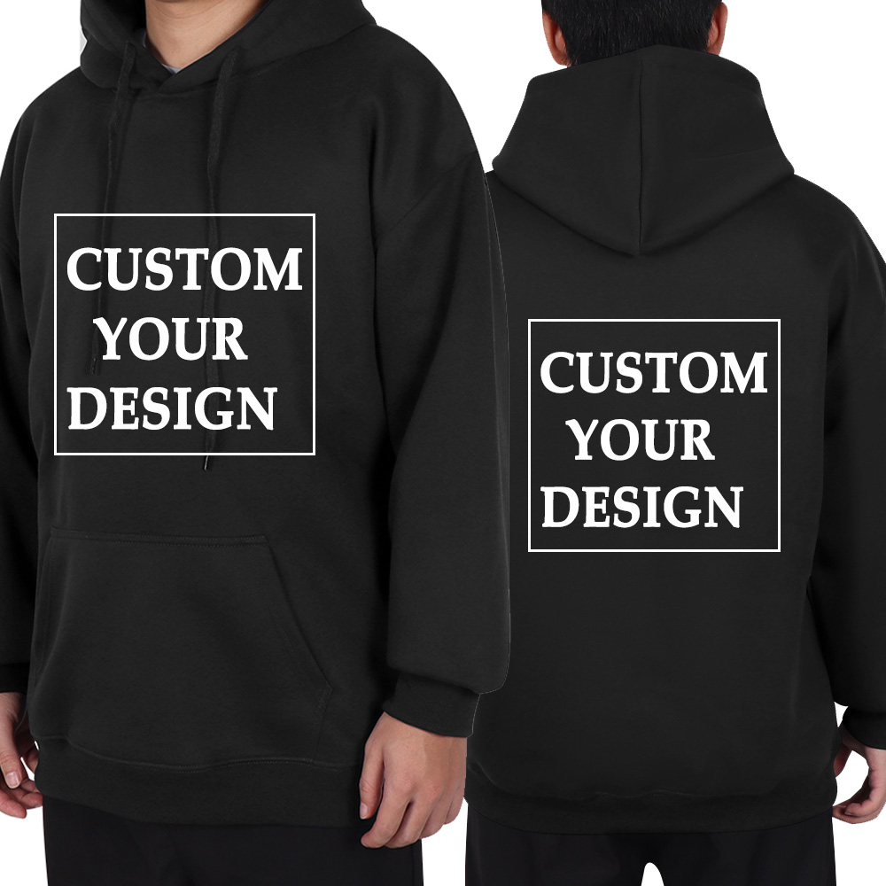 Sudadera con capucha personalizada con texto impreso, ropa informal con capucha personalizada DIY, haz tu propio logotipo de diseño, sudadera 100% de algodón