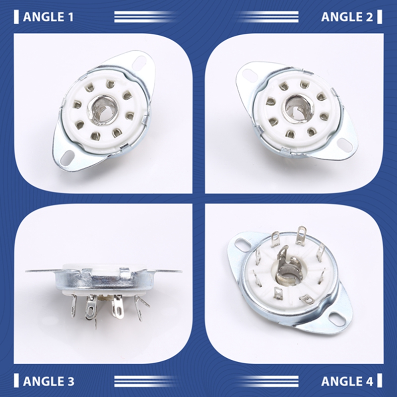 10Pcs 8PIN K8A Octal Rohr Buchse Keramik Ventil Basis Für EBL21 ECH21 4P1S 5B254 7N7 4J1S