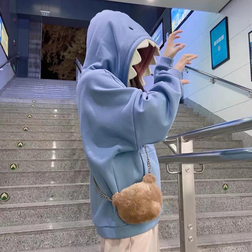 ฤดูใบไม้ร่วงฤดูหนาวใหม่ตลก Shark Patchwork Hoodies ผู้ชายและผู้หญิง Kawaii เสื้อกันหนาวแฟชั่น Casual Pullover โรงเรียนขนาดใหญ่เสื้อผ้า