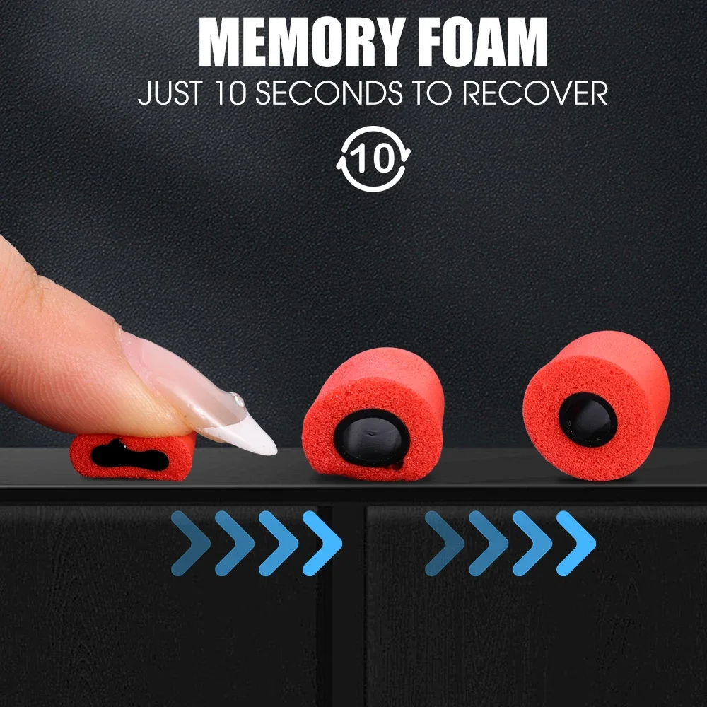1/3/6Pairs Replacement Soft Memory Foam Earbuds Tip Noise Isolating Ear Pads Foam Eartips for 4.5mm Nozzle in-Ear Earphones