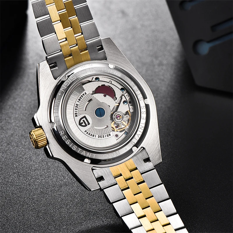 PAGANI DESIGN V3 versión GMT relojes de lujo para hombre reloj mecánico automático de zafiro 40MM reloj impermeable de acero inoxidable