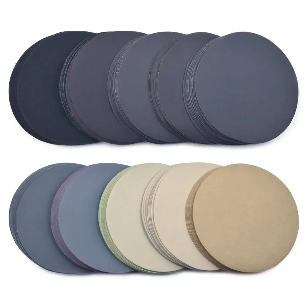 5Inch Đĩa 125Mm Chống Nước Giấy Nhám Móc & Vòng Lặp Cát Giấy 320-10000 Nhám Các Loại Cho Ướt/Khô Đánh Bóng 50 Chiếc
