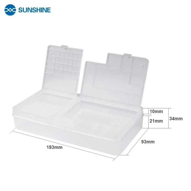 5 Pcs SUNSHINE  SS-001A Storage Box for IC Motheboard Parts Mobile Phone Openning Tools Repair Multi Function Storage Box