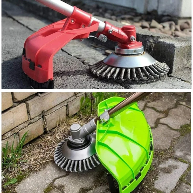 6/8inch neues Upgrade Stahldraht rad Bürstens cheibe Unkraut Bürsten kopf Garten Rasenmäher Universal Grass ch neider Kopfs ch neider Werkzeug