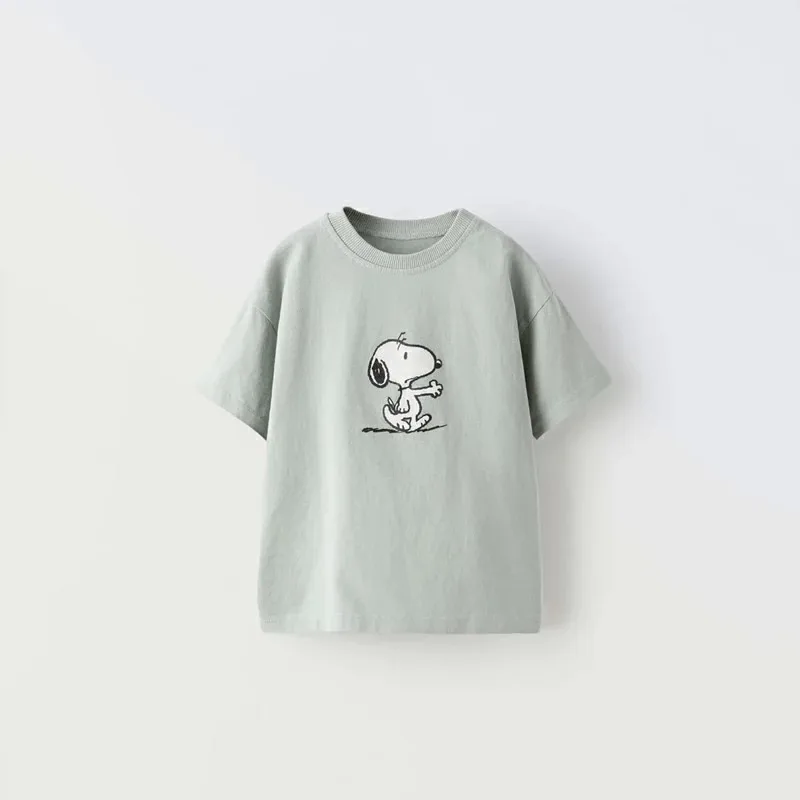 แฟชั่นการออกแบบแบรนด์เด็กเสื้อยืดฤดูร้อนเสื้อผ้าการ์ตูนแขนสั้นเด็กเสื้อผ้า Crewneck เสื้อ T
