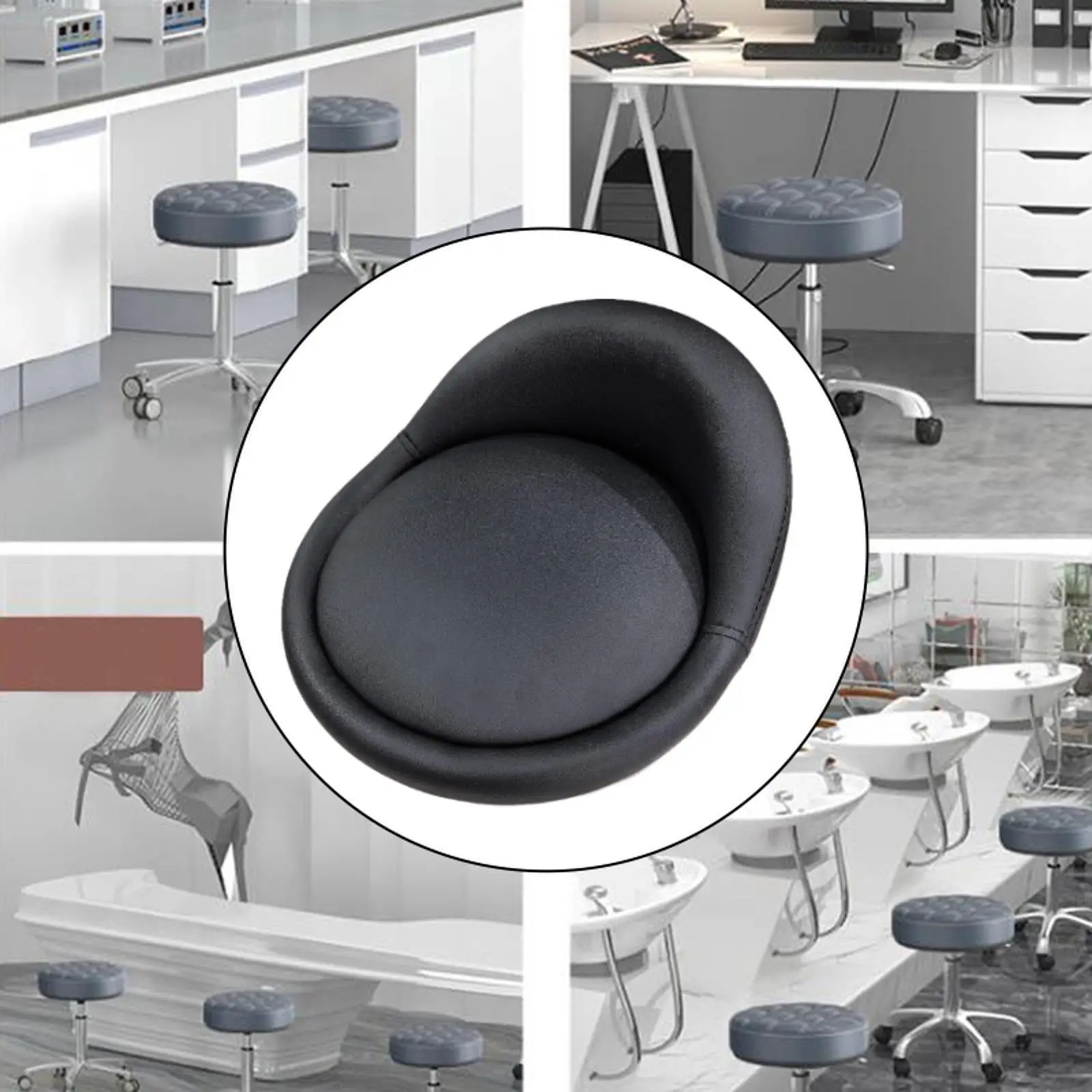 Bar Stool Replacement Seat Top PU Leather, Comfortable, Waterproof Barstool Replacement Seat Cushion for Salon Store