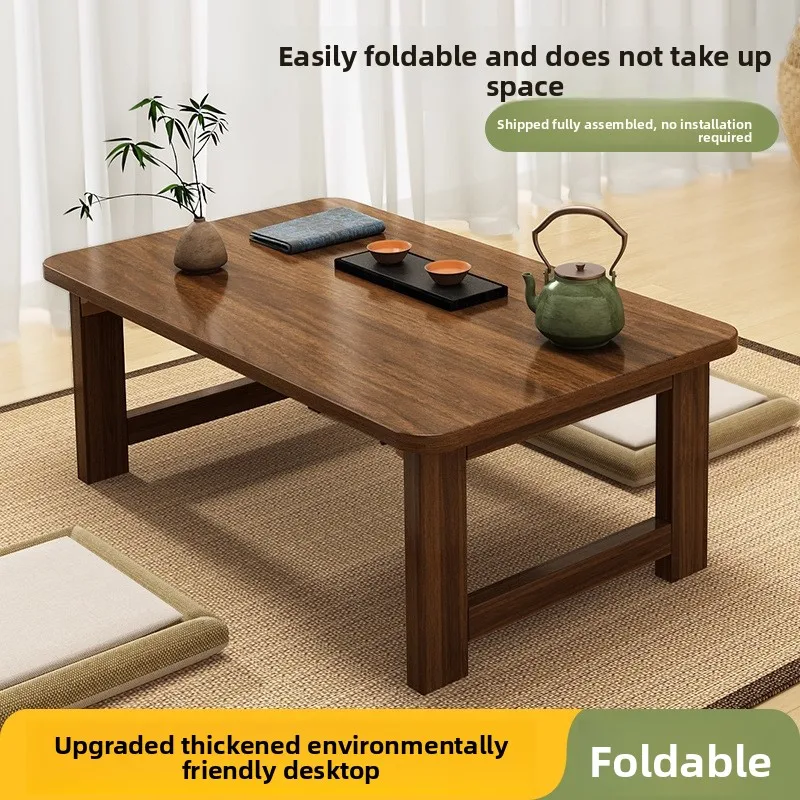 Mesa de janela saliente pequena mesa de chá tatami japonês mesa kang mesa de centro dobrável mesa kang mesa de chão mesa baixa