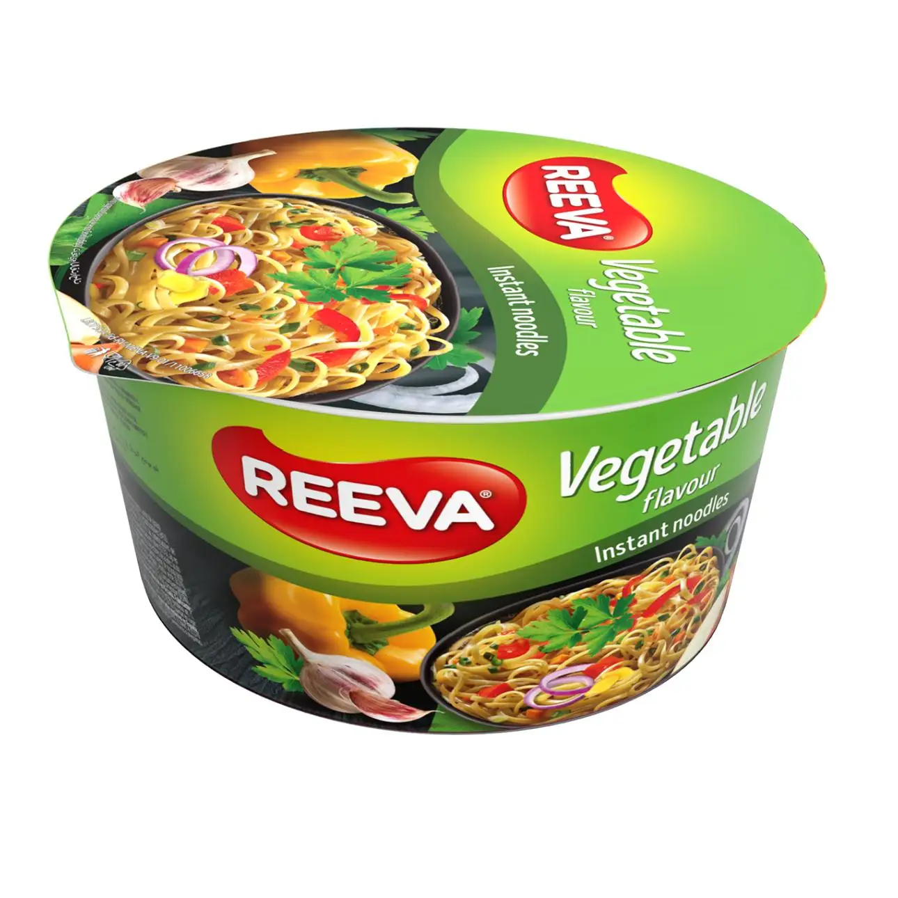 Reeva noodles - Fideos instantaneos 24 ud en sobre o 12ud en vaso - Pollo, carne, queso bacon, vegetales, pollo curry, pollo picante