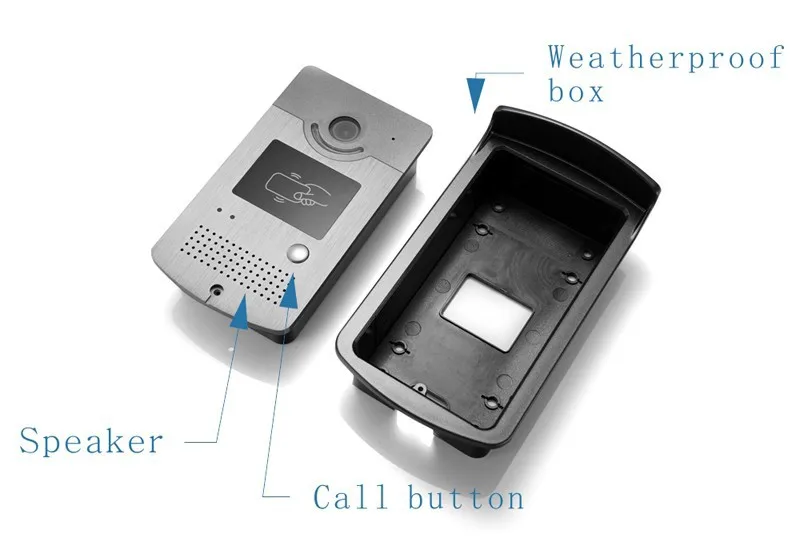 1pcs RFID Outdoor unit Controller Unlock Function Metal Material Watrerproof Camera 4-core Cable for 4-core LCD Doorbell System