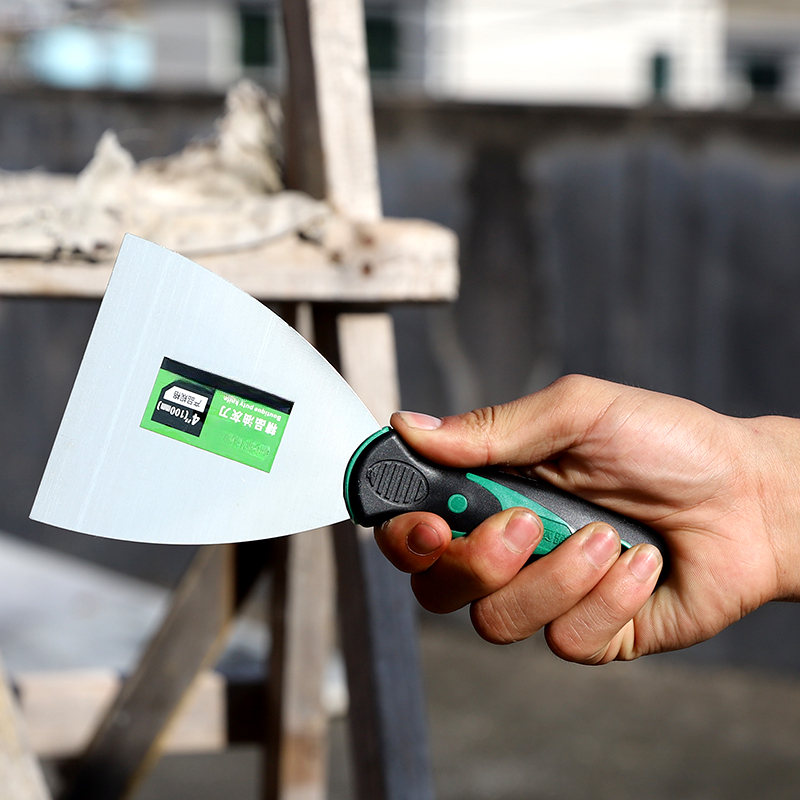 LINBOIN Stainless steel putty knife solid wood cleaning spatula putty knife putty decoration wall scraper paint tools