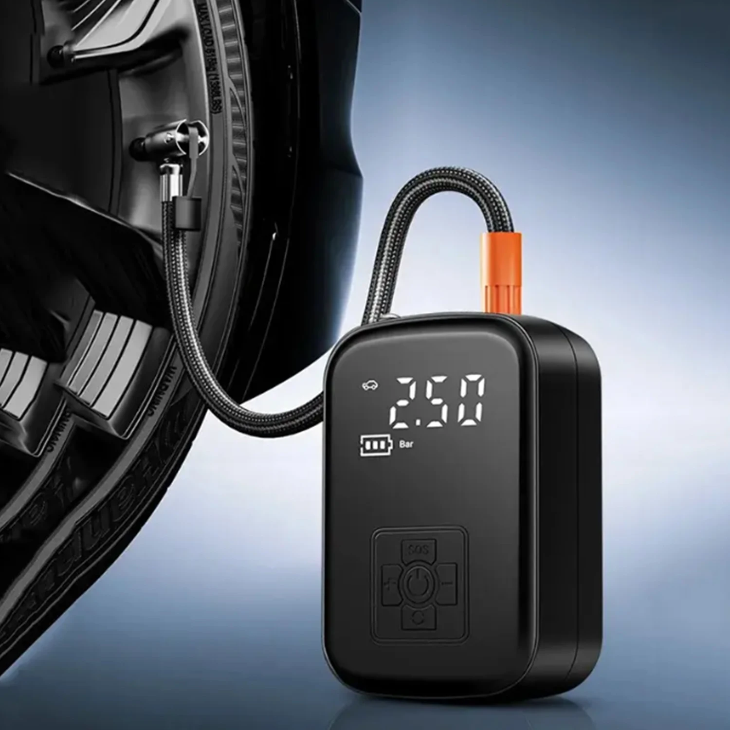 Wireless Portable Car Air Pump Digital Display Multi-function Tire Basketball Bicycle Emergency Inflator Pump for Travel Camping