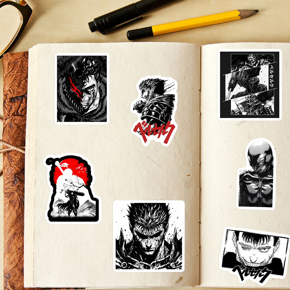 Comics Berserk Stickers Guts Griffith Tattoo Aesthetic DIY Gift Decal for Laptop Phone Scrapbook Luggage Decorative Waterproof