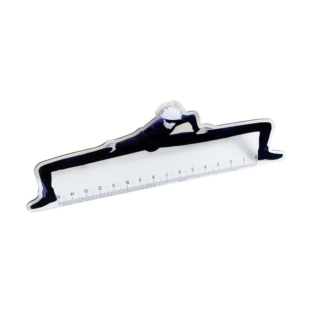 15cm Jujutsu Kaisen 학생 직선 눈금자 Gojo 및 Geto 일본 애니메이션 주변 Kawaii 편지지 소년 소녀 투명 눈금자