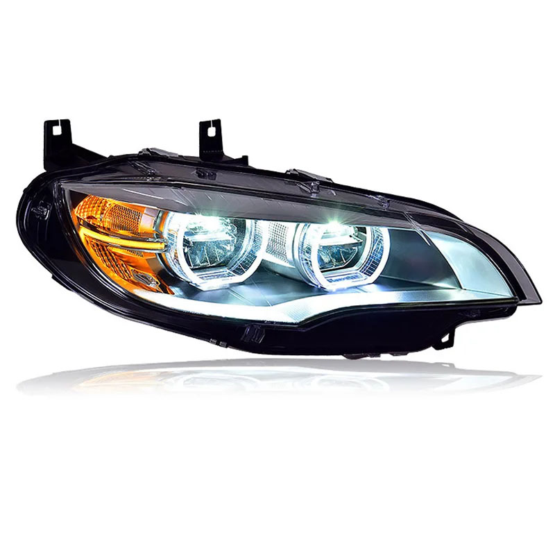 Lampu depan Styling mobil untuk X6 E71 x6 lampu depan LED 2008-2014 lampu depan DRL lensa proyektor sinyal Aksesori otomatis