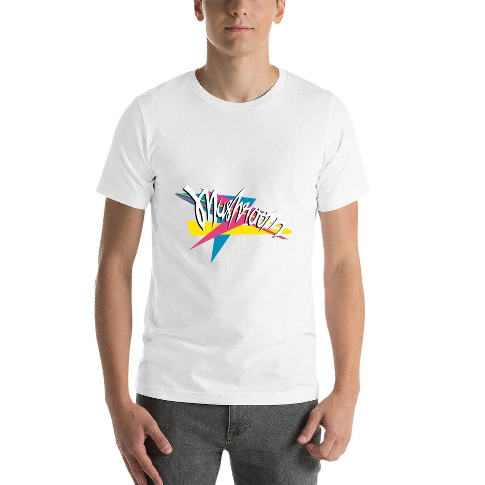 Kaos Mushroom Records kaos katun pria 100% kaos lucu kaos katun