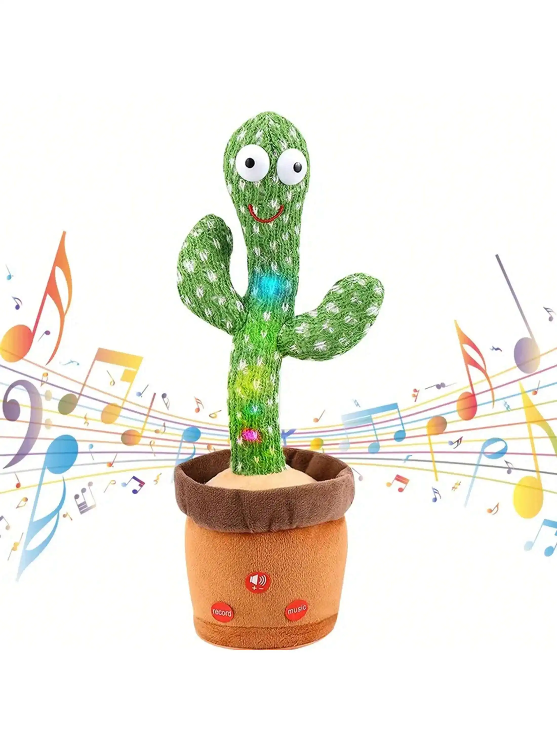 Jouets de Cactus parlant de danse pour bébés garçons et filles, chant, imitant l'enregistrement, répétition de ce que vous dit ensoleillé, Cactus Up Plus, 1 pièce
