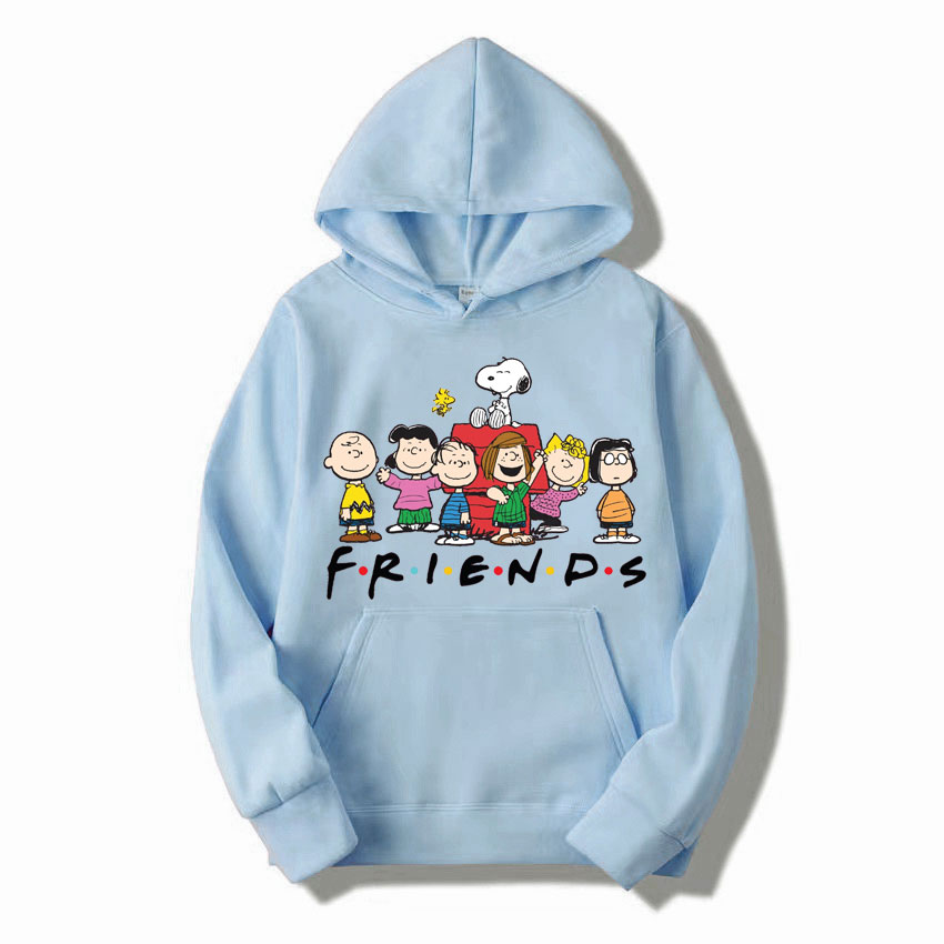 Snoopy Friends логотип мультфильм аниме женский пуловер весна осень мужская толстовка большого размера 2024 повседневная толстовка для пар одежда топы