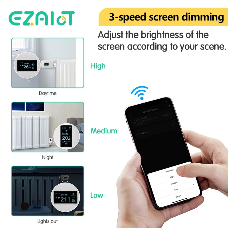 ZigBee TRV WiFi Termostato de radiador Válvula Tuya Smart Life Temperatura Controlador de calefacción Actuador termostático Soporte Control por voz Google Home Assistant Alexa Alice